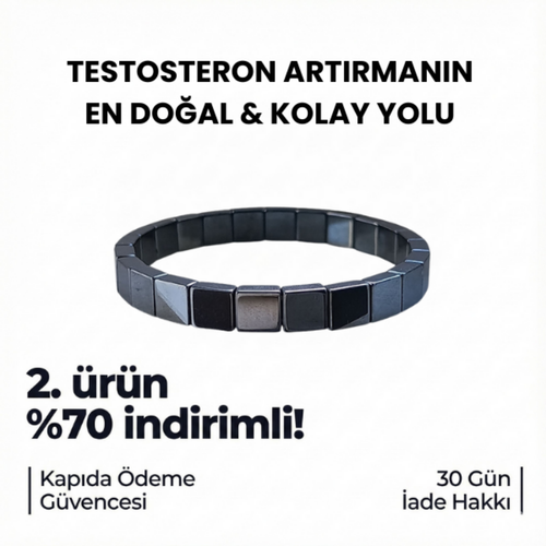 TESTRO - Güç ve İhtişamı Yenileyen Hematit Bilekliği